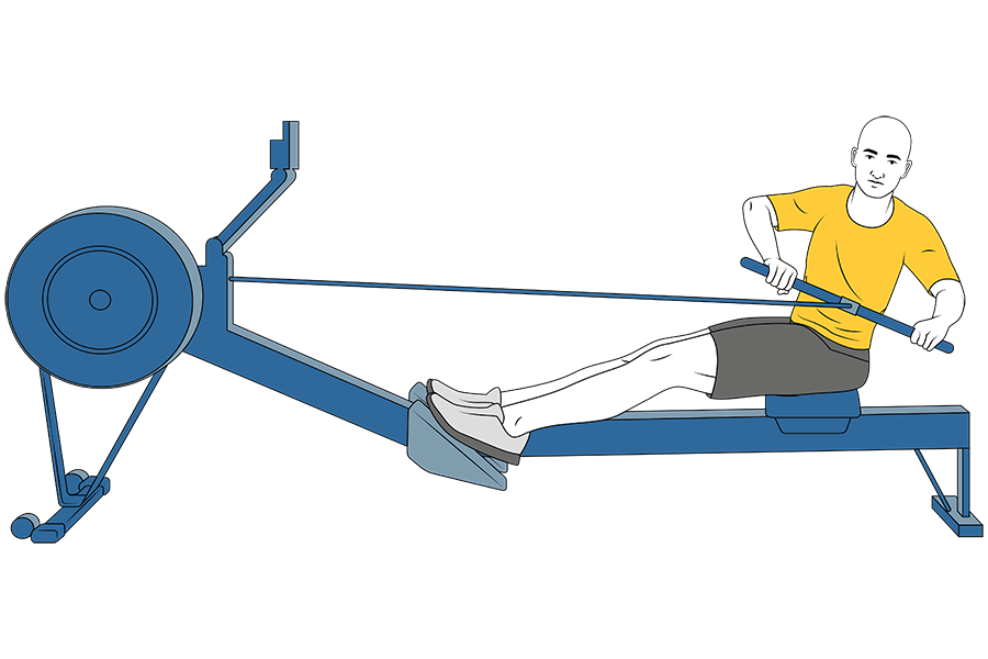 Remo lateral en maquina