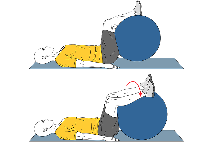 Rotación lumbar con pelota de pilates