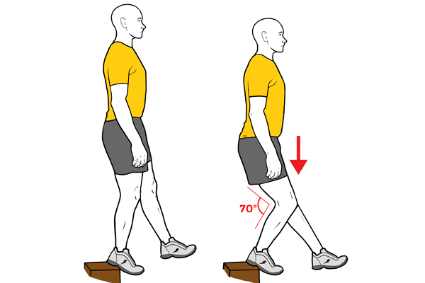 Sentadilla excéntrica a una pierna
