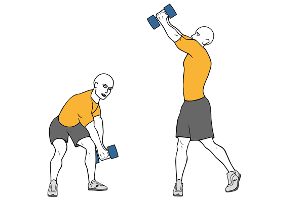 Tirón oblicuo con mancuerna o hachazo con mancuerna