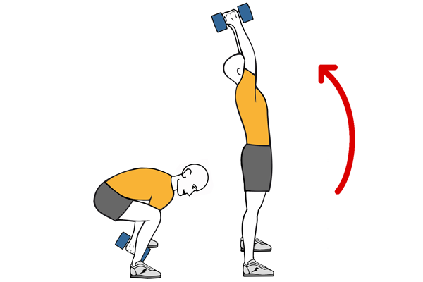 Tirón frontal con mancuerna