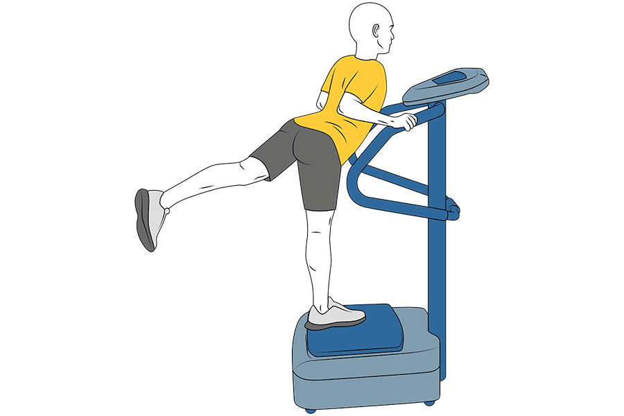 Zancada sobre plataforma vibratoria